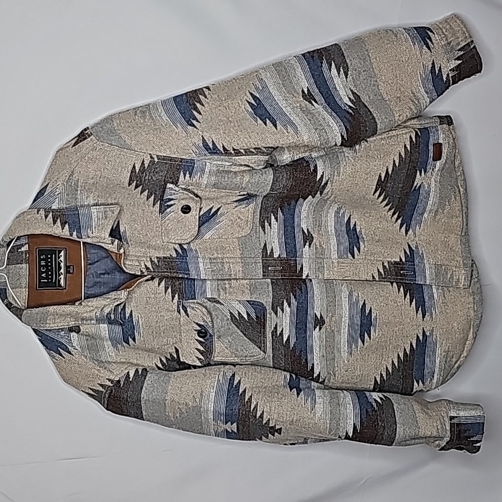 Jachs New York outdoor Indian tribal western button down wool blend jacket sz Lg
